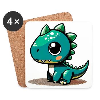Dinosaur - Coasters (set of 4) - white - Front