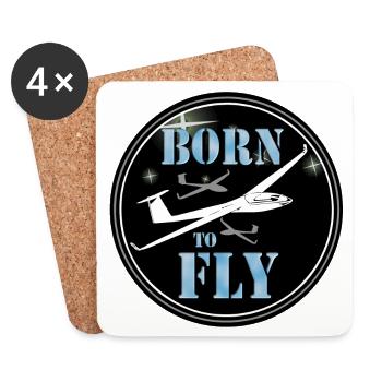 Born to fly - Coasters (set of 4) - white - Front