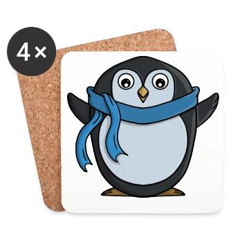Niedlicher Pinguin - Untersetzer (4er-Set) - Weiß - Vorne