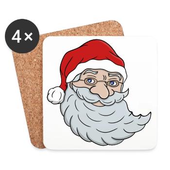 Santa Claus - Coasters (set of 4) - white - Front