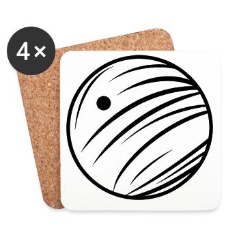 Bowling - Dessous de verre (lot de 4) - blanc - Devant