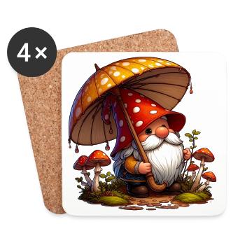 Gnom - Untersetzer (4er-Set) - Weiß - Vorne