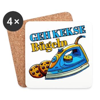 Go iron cookies... - Coasters (set of 4) - white - Front