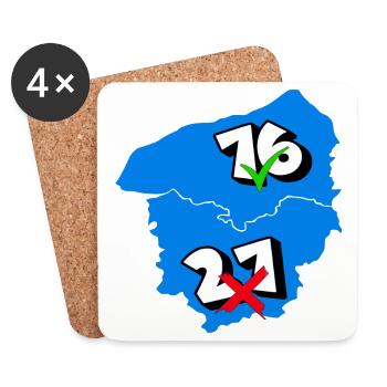 Region Haute-Normandie - Untersetzer (4er-Set) - Weiß - Vorne