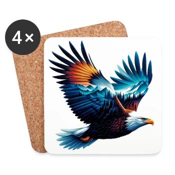 Eagle - Coasters (set of 4) - white - Front