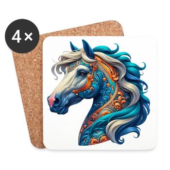 Horse - Coasters (set of 4) - white - Front