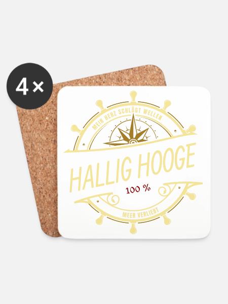 Hallig Hooge - Untersetzer (4er-Set) - Weiß