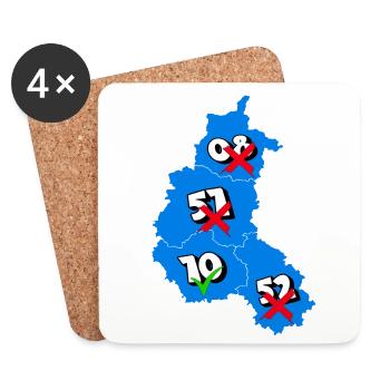 Région champardennaise - Untersetzer (4er-Set) - Weiß - Vorne