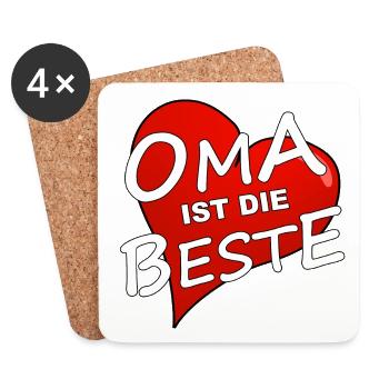 GRANDMA IS THE BEST - Coasters (set of 4) - white - Front