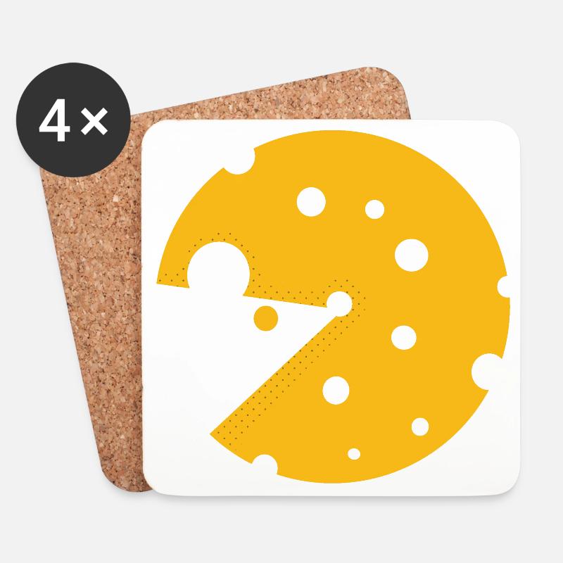 Käse oder eine Maus in dieser lustigen optischen Täuschung - Untersetzer (4er-Set) - Weiß