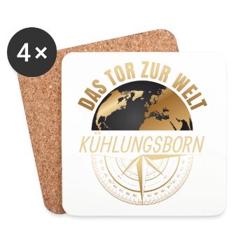 Das Tor zur Welt - Kühlungsborn - Untersetzer (4er-Set) - Weiß - Vorne