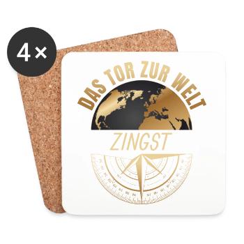 Das Tor zur Welt - Zingst - Untersetzer (4er-Set) - Weiß - Vorne