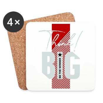 Think big! - Untersetzer (4er-Set) - Weiß - Vorne