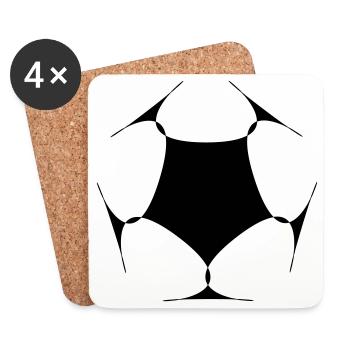 Drone Shape - Coasters (set of 4) - white - Front