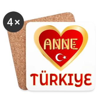 MAMAN TURQUE MAMAN TÜRKIYE ANNE - Dessous de verre (lot de 4) - blanc - Devant