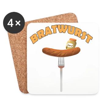 BRATWURST - Untersetzer (4er-Set) - Weiß - Vorne