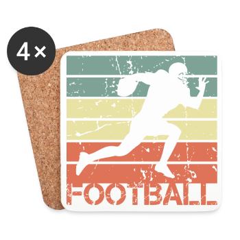 American Footballer - Untersetzer (4er-Set) - Weiß - Vorne