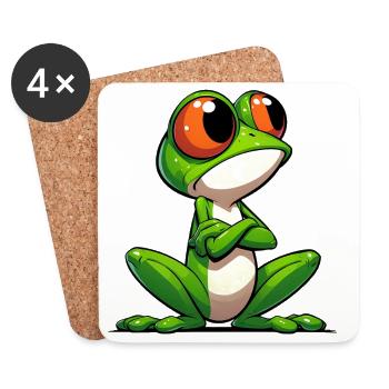 Frog - Coasters (set of 4) - white - Front