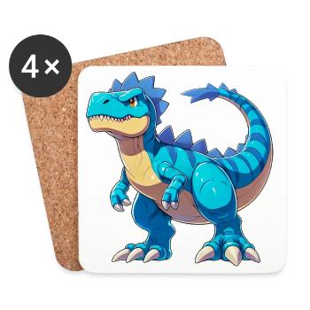 Dinosaur - Coasters (set of 4) - white - Front