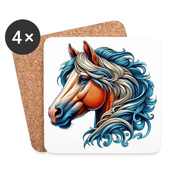 Horse - Coasters (set of 4) - white - Front