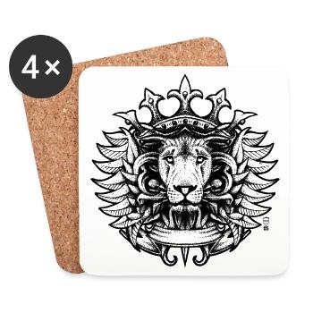 Lion Roi - Coasters (set of 4) - white - Front