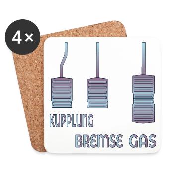 KUPPLUNG BREMSE GAS PEDALE - Untersetzer (4er-Set) - Weiß - Vorne