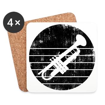 Trumpet - Coasters (set of 4) - white - Front