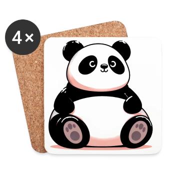 Panda - Untersetzer (4er-Set) - Weiß - Vorne