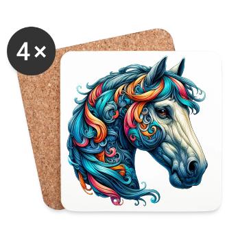 Horse - Coasters (set of 4) - white - Front