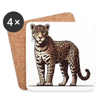 Jaguar - Untersetzer (4er-Set) - Weiß - Vorne