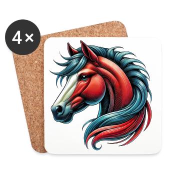 Horse - Coasters (set of 4) - white - Front