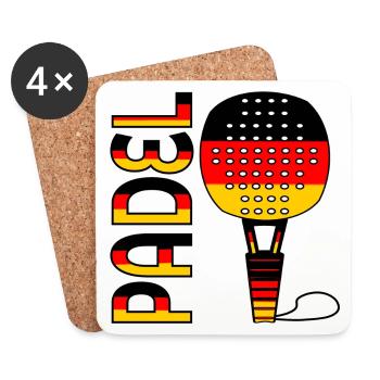PADEL ALLEMAND TENNIS ALLEMAGNE - Dessous de verre (lot de 4) - blanc - Devant
