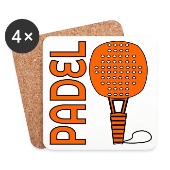 PADEL TENNIS PAYS-BAS PAYS-BAS - Dessous de verre (lot de 4) - blanc - Devant