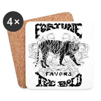 LA FORTUNE SOURIT AUX AUDACIEUX - Dessous de verre (lot de 4) - blanc - Devant
