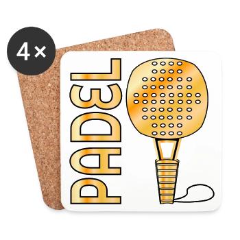 PADEL-TENNIS SPORT - Coasters (set of 4) - white - Front