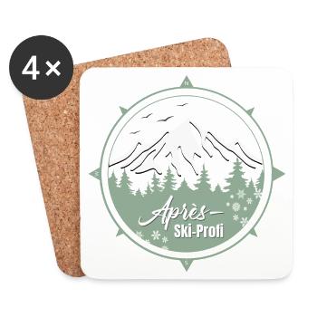 Ski Kompas - Coasters (set of 4) - white - Front