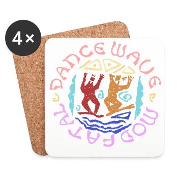 SHARKY OLDHOUSE dance wave mod fatal - Untersetzer (4er-Set) - Weiß - Vorne