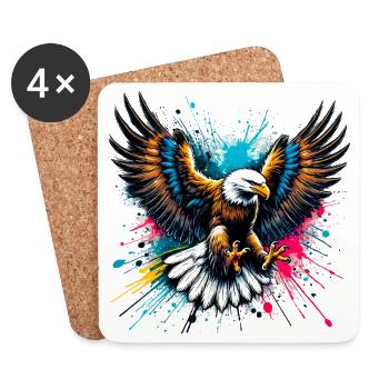 Eagle - Coasters (set of 4) - white - Front