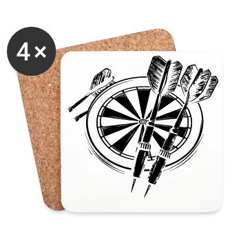 Dart - Coasters (set of 4) - white - Front