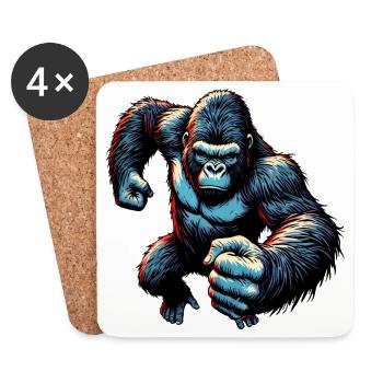 Gorilla - Coasters (set of 4) - white - Front