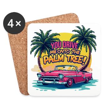 Denglisch Du bringst mich auf die Palme Funny - Untersetzer (4er-Set) - Weiß - Vorne