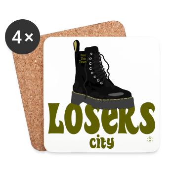 Hate this town Losers city doc edition - Dessous de verre (lot de 4) - blanc - Devant