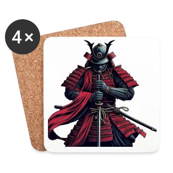 Bushido des Samurai-Kriegers - Untersetzer (4er-Set) - Weiß - Vorne