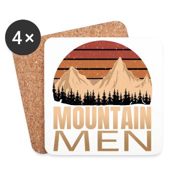 Mountain Men - Untersetzer (4er-Set) - Weiß - Vorne