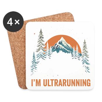 I'm not Walking - I'm Ultra Running - Coasters (set of 4) - white - Front