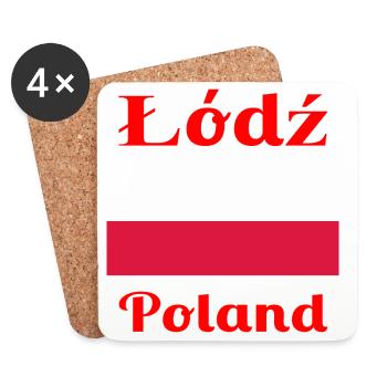 Łódź, Polen - Stilvolle Drucke - Untersetzer (4er-Set) - Weiß - Vorne