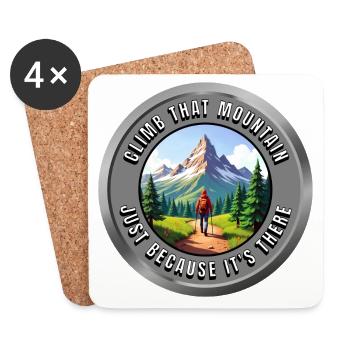 Climb that Mountain - Coasters (set of 4) - white - Front
