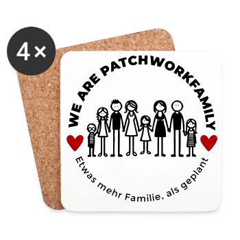 We are Patchworkfamily - Untersetzer (4er-Set) - Weiß - Vorne
