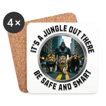 It's a Jungle out there - Coasters (set of 4) - white - Front