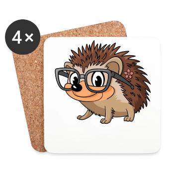 Russischer Igel Design für Tierliebhaber Russland - Untersetzer (4er-Set) - Weiß - Vorne